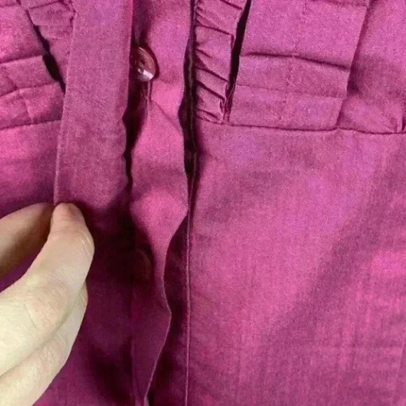 Worthington stretch womens top M button down long - Picture 5 of 9